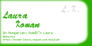 laura koman business card